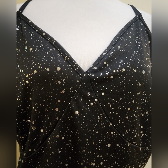 NWOT Black and Silver Bodysuit Size 3X - Picture 2 of 5